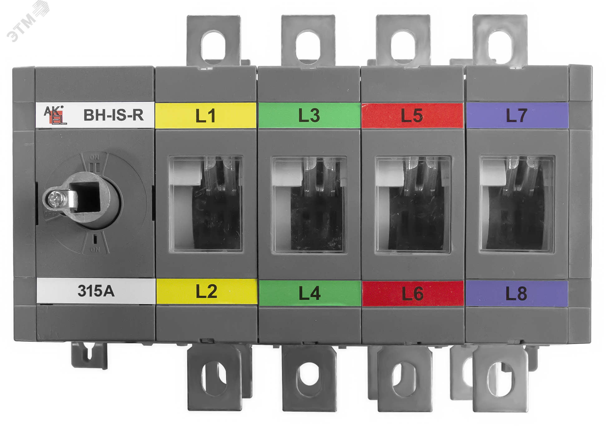 Изображение товара Реверсивный выключатель нагрузки ВН-IS-DR4P-315A-В 1000 В 315 А с видимым разрывом и монтажом