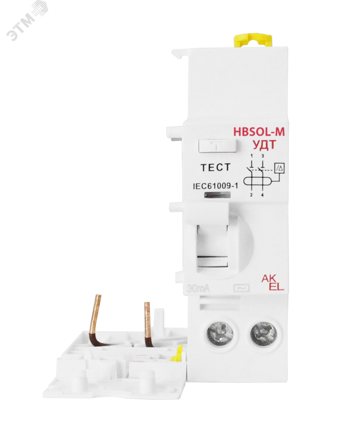 Изображение товара Устройство дифференциального тока УДТ-HBSOL-M-2P 25A/230VAC/30mA/Тип АC (шт)
