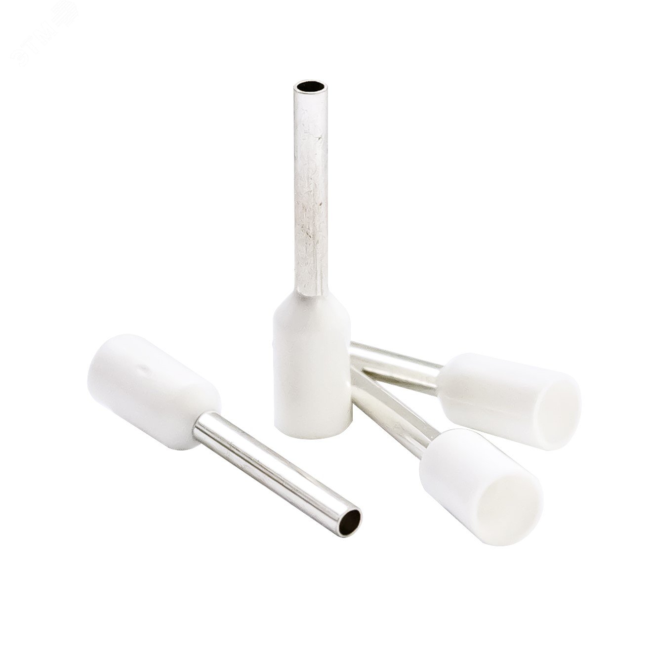 Изображение товара Наконечник кабельный штыревой втулочный изолированный белый 0,75 кв.мм., L-10 мм., (1 уп-500шт) KTE 0.75-10W (шт)