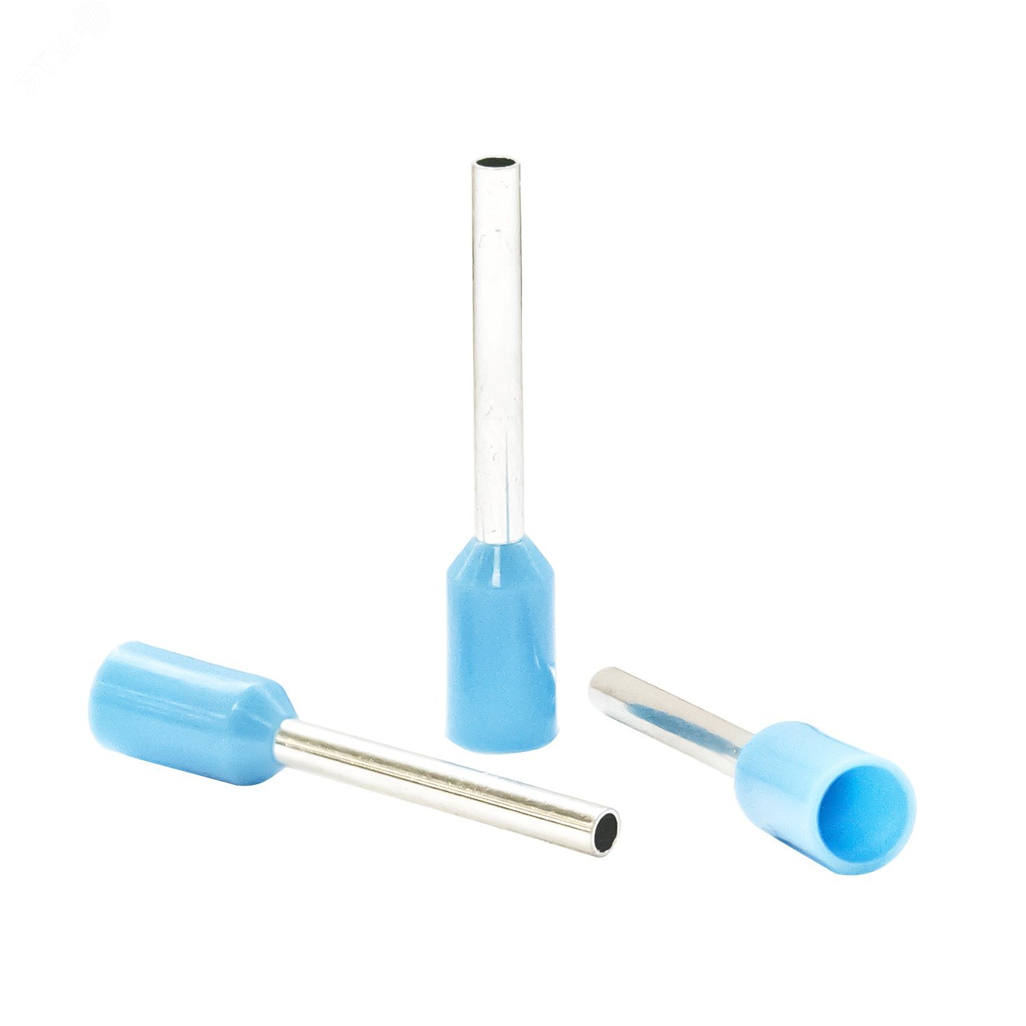 Изображение товара Наконечник кабельный штыревой втулочный изолированный синий 0,75 кв.мм., L-12 мм., (1 уп-500 шт.) KTE 0.75-12 (упак)