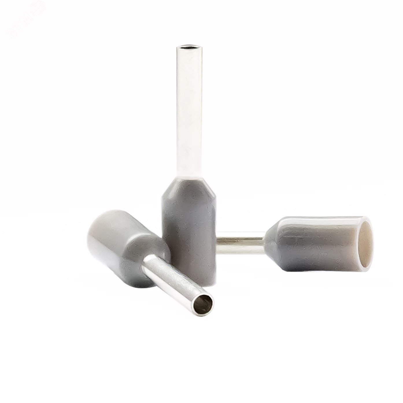 Изображение товара Наконечник кабельный штыревой втулочный изолированный серый 0.75 кв.мм., L-8 мм., (1 уп-500 шт.) KTE 0.75-8V (упак)