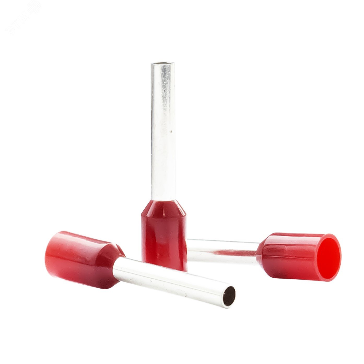 Изображение товара Наконечник кабельный штыревой втулочный изолированный красный 1,5 кв.мм., L-12 мм., (1 уп-500 шт.) KTE 1.5-12 (упак)