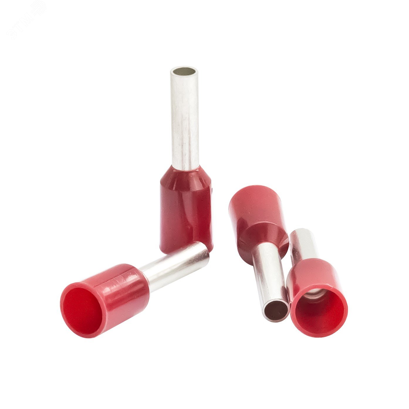 Изображение товара Наконечник кабельный штыревой втулочный изолированный красный 1,5 кв.мм., L-8 мм., (1 уп-500шт.) KTE 1.5-8 (упак)