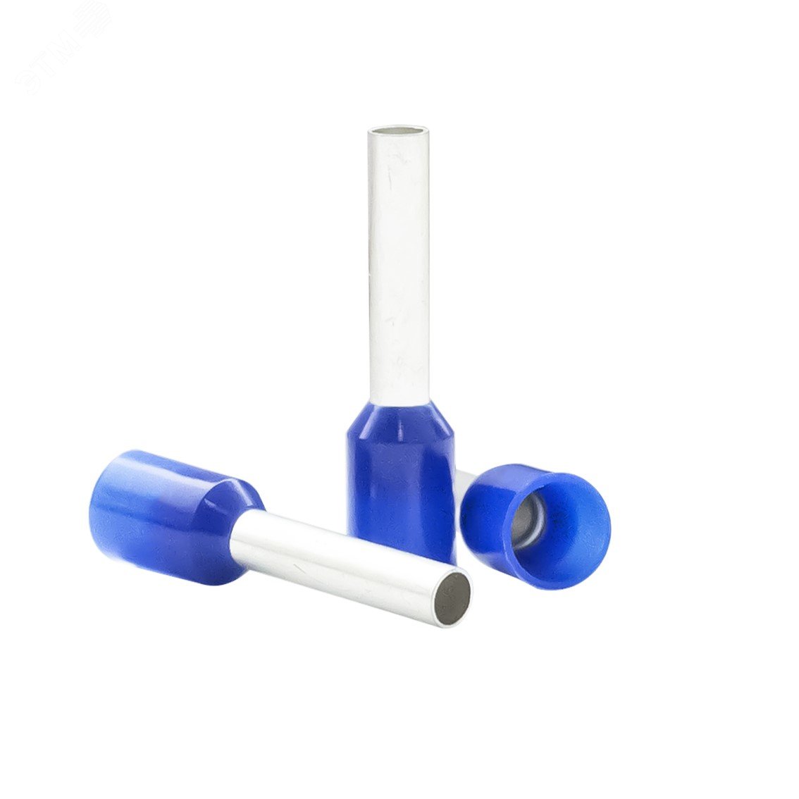 Изображение товара Наконечник кабельный штыревой втулочный изолированный синий 2,5 кв.мм., L-12 мм., (1 уп-500шт.) KTE 2.5-12 (упак)