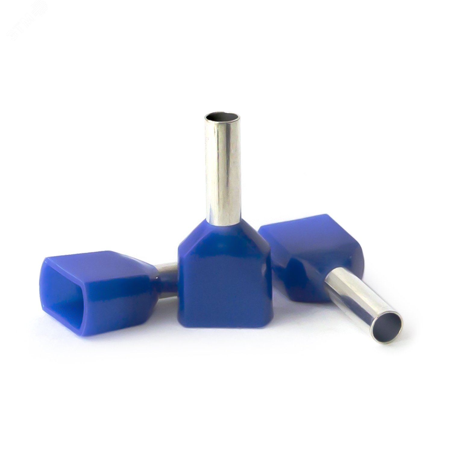 Изображение товара Наконечник кабельный штыревой втулочный изолированный синий 2x2,5 кв.мм., L-10 мм., (1 уп-500 шт.) KTE 2x2.5-10 (упак) Изображение товара Наконечник кабельный штыревой втулочный изолированный синий 2x2,5 кв.мм., L-10 мм., (1 уп-500 шт.) KTE 2x2.5-10 (упак)