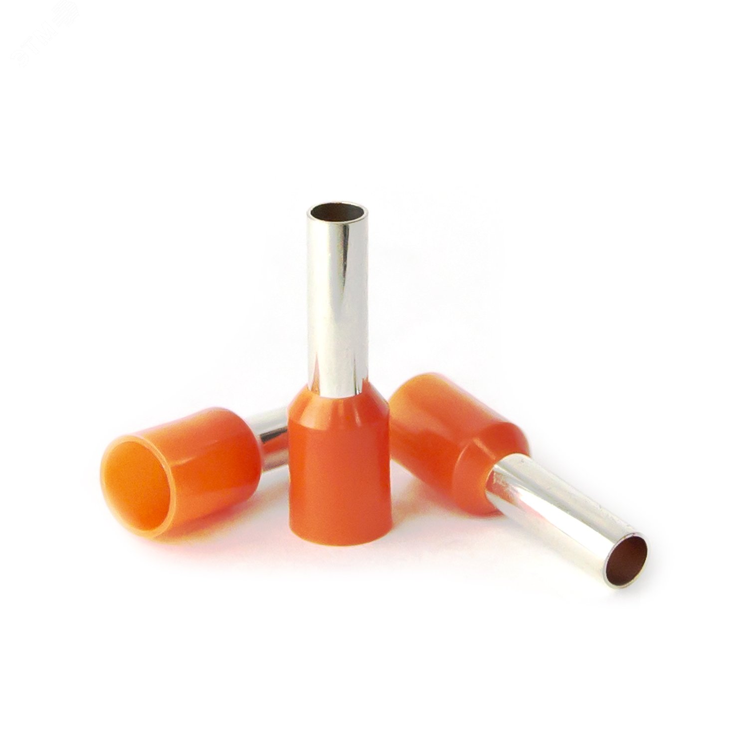 Изображение товара Наконечник кабельный штыревой втулочный изолированный оранжевый 4 кв.мм., L-10 мм., (1 уп-500 шт.) KTE 4-10 (упак)