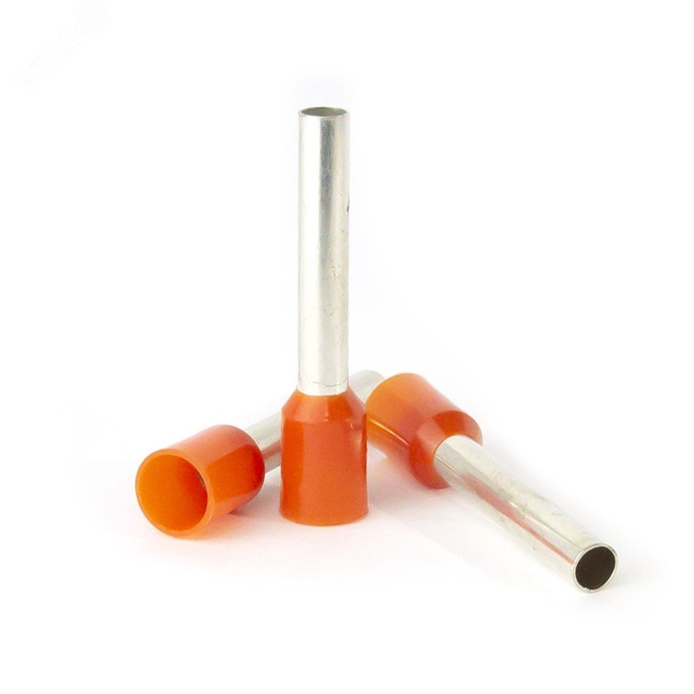 Изображение товара Наконечник кабельный штыревой втулочный изолированный оранжевый 4 кв.мм., L-18 мм., (1 уп-500 шт.) KTE 4-18 (упак)
