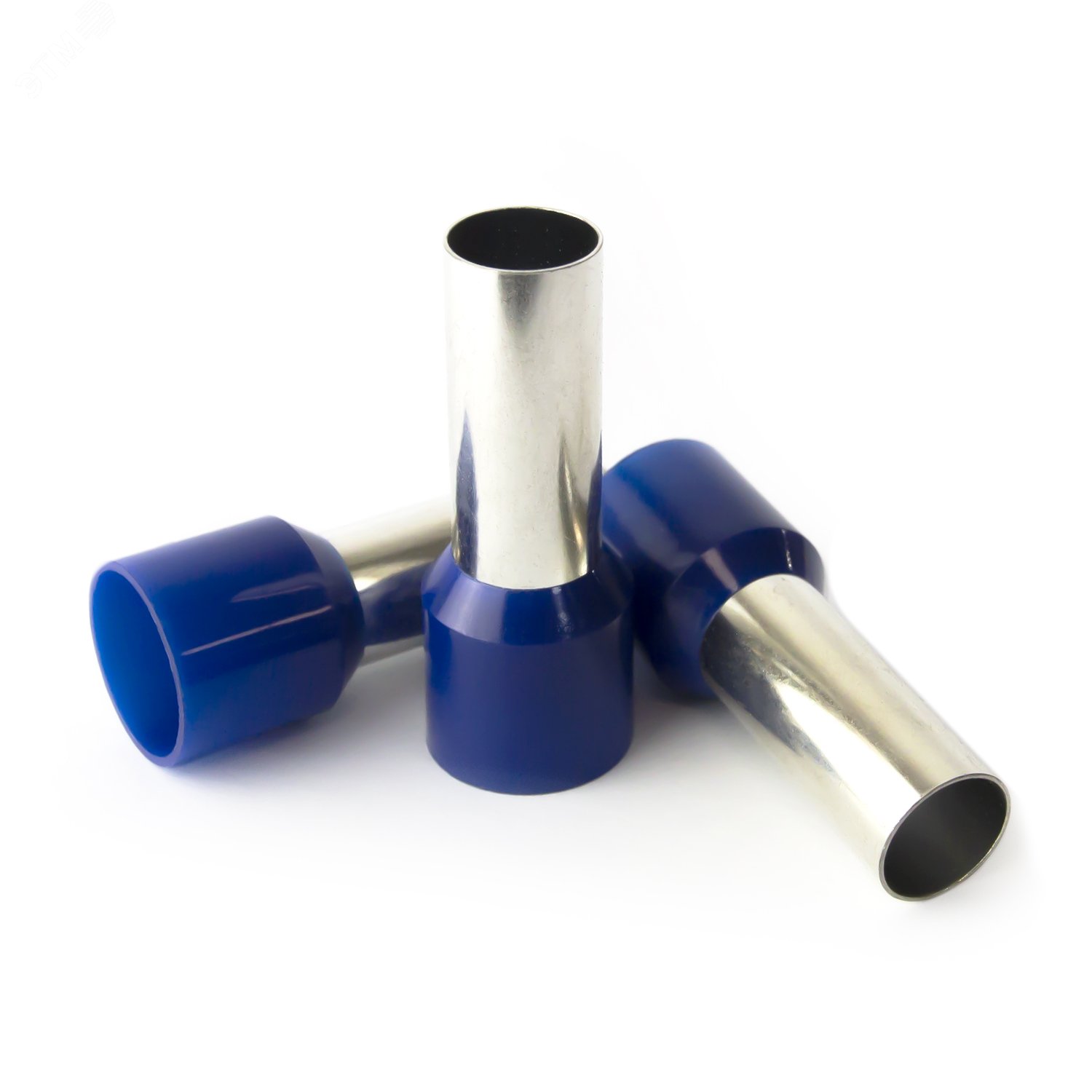 Изображение товара Наконечник кабельный штыревой втулочный изолированный синий 50 кв.мм., L-25 мм., (1 уп-100 шт.) KTE 50-25 (упак)