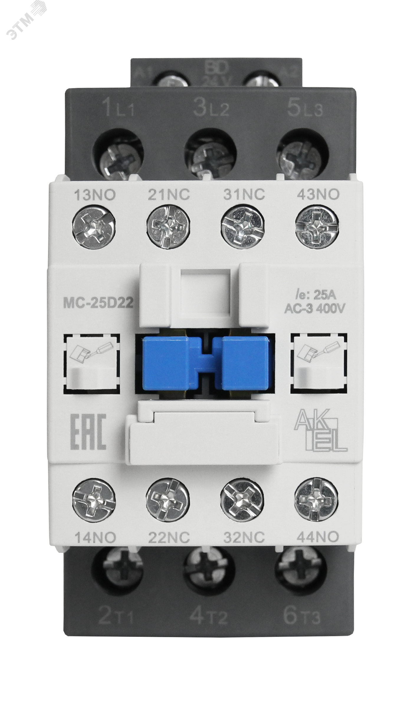 Изображение товара Контактор магнитный BA47 MC 25D22BD 3P 2NO 2NC 24VDC 25А