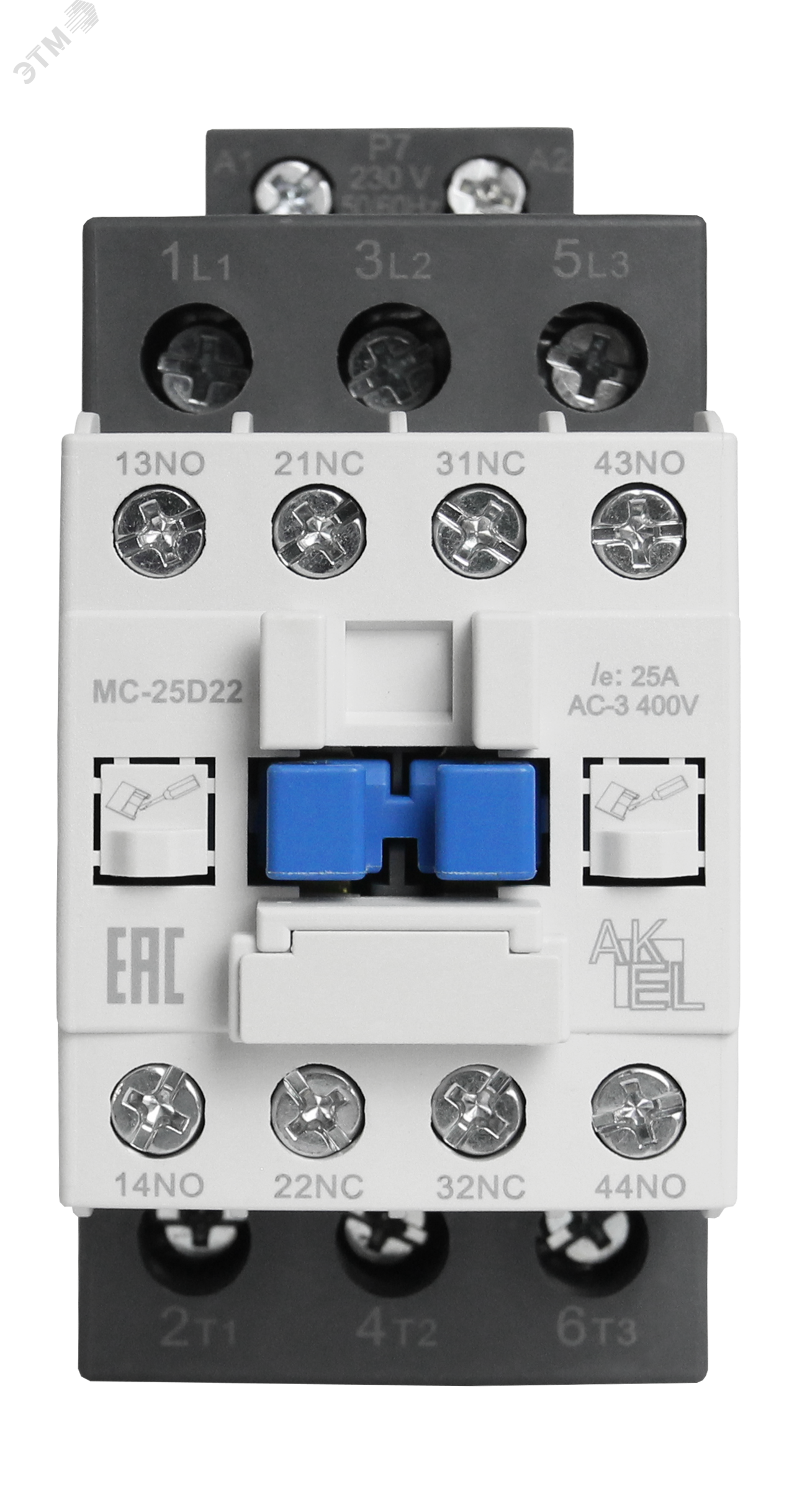 Изображение товара Контактор магнитный BA47 MC-25D22P7 3P 25A 230VAC промышленные электромагнитные контакторы