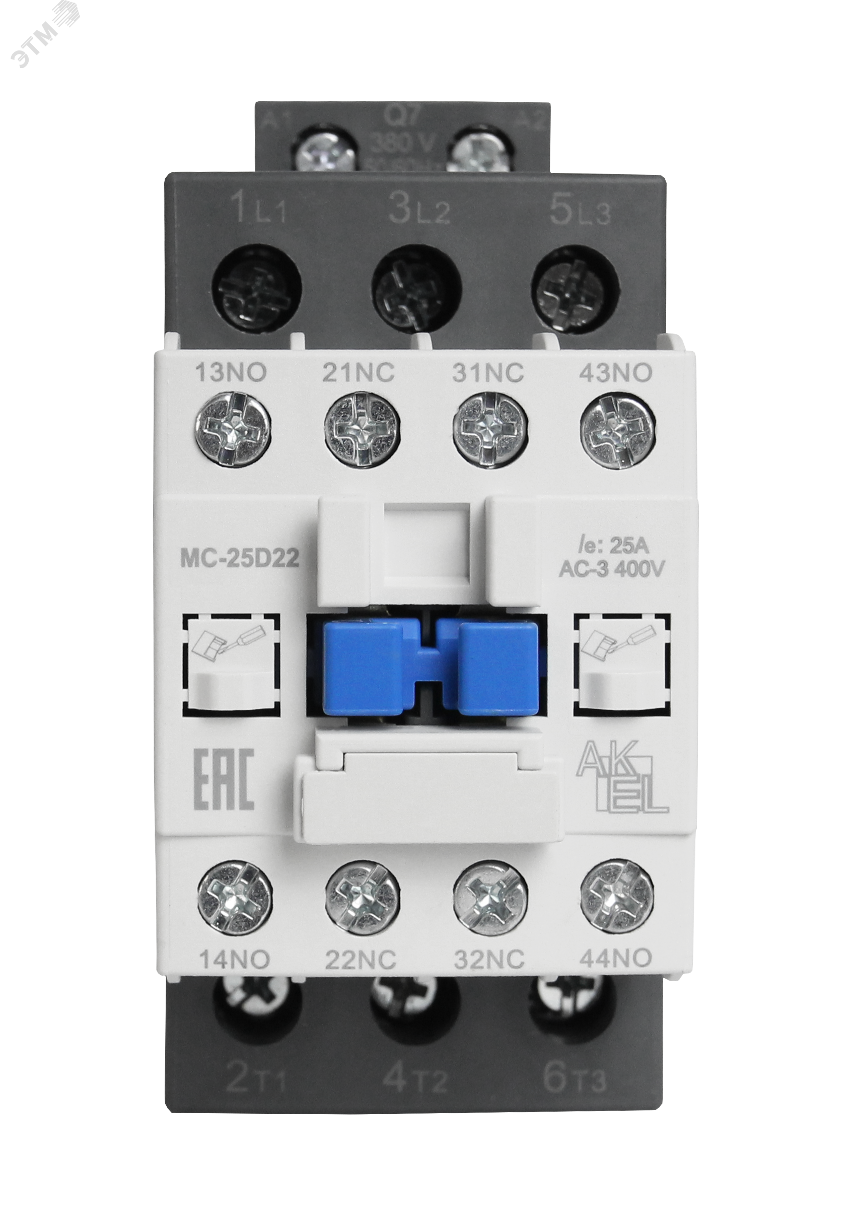 Изображение товара Контактор магнитный BA47 MC-25D22Q7 3P 2NO+2NC 25A 380VAC