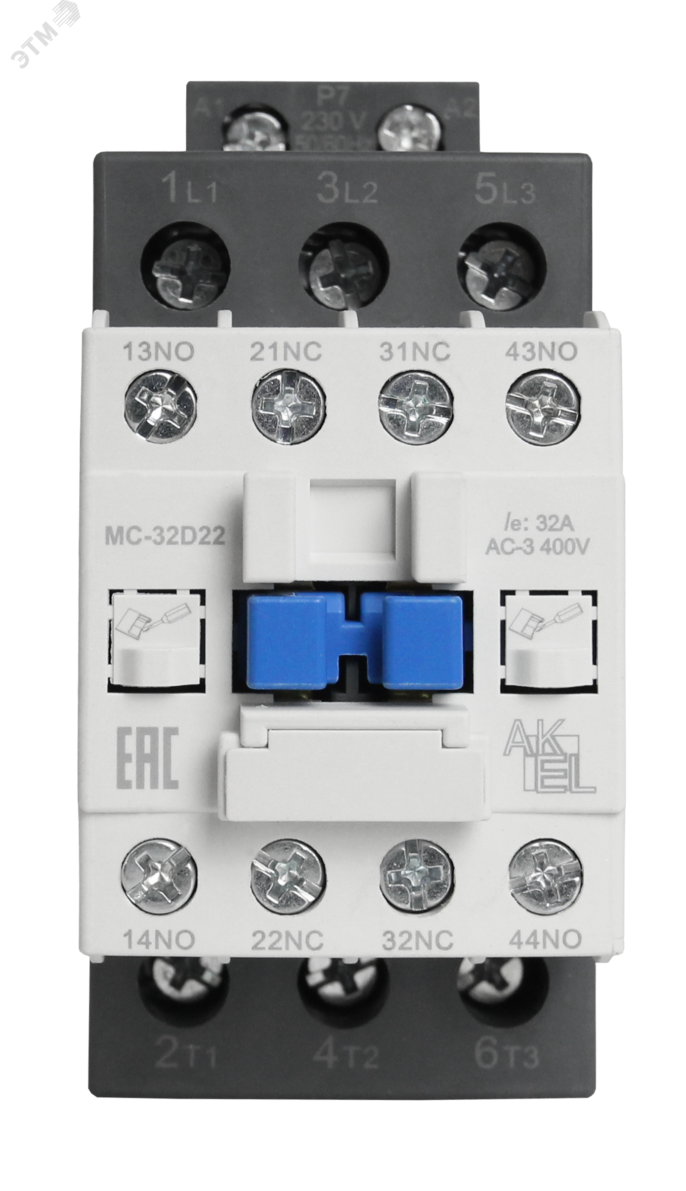 Изображение товара Контактор магнитный BA47 MC-32D22P7 3P 2NO+2NC 32A 230VAC IP20