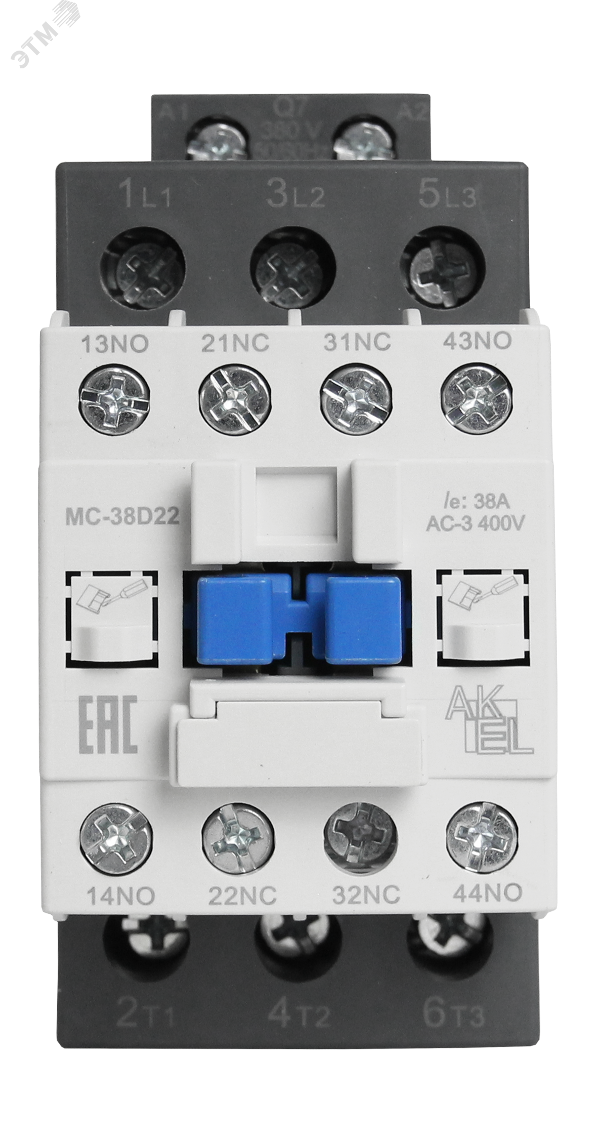 Изображение товара Контактор магнитный BA47-MC-38D22Q7 3P 2NO+2NC 38A 380VAC Россия