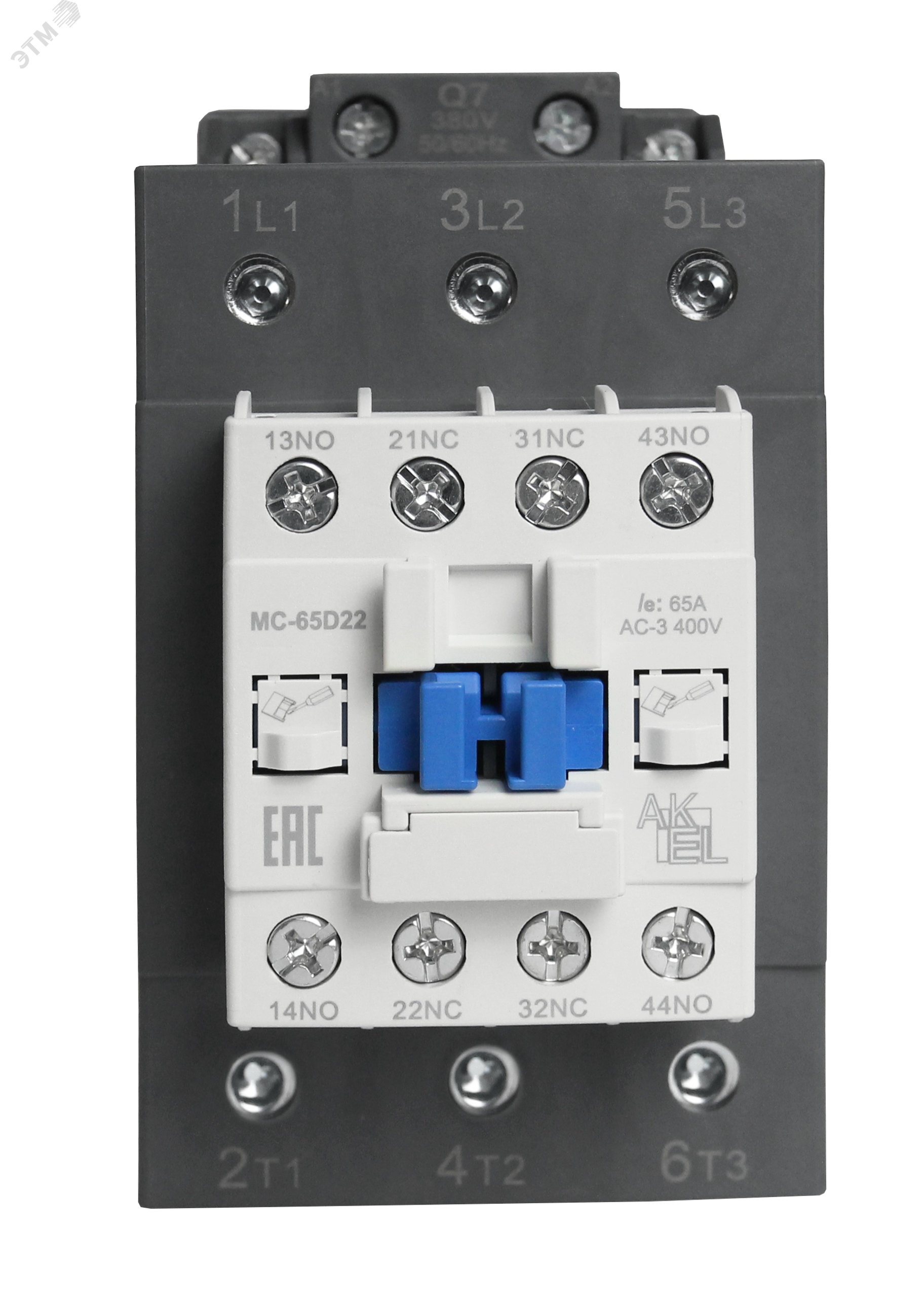 Изображение товара Контактор магнитный BA47 MC-65D22Q7 3P 2NO+2NC 65А 380VAC для автоматизации