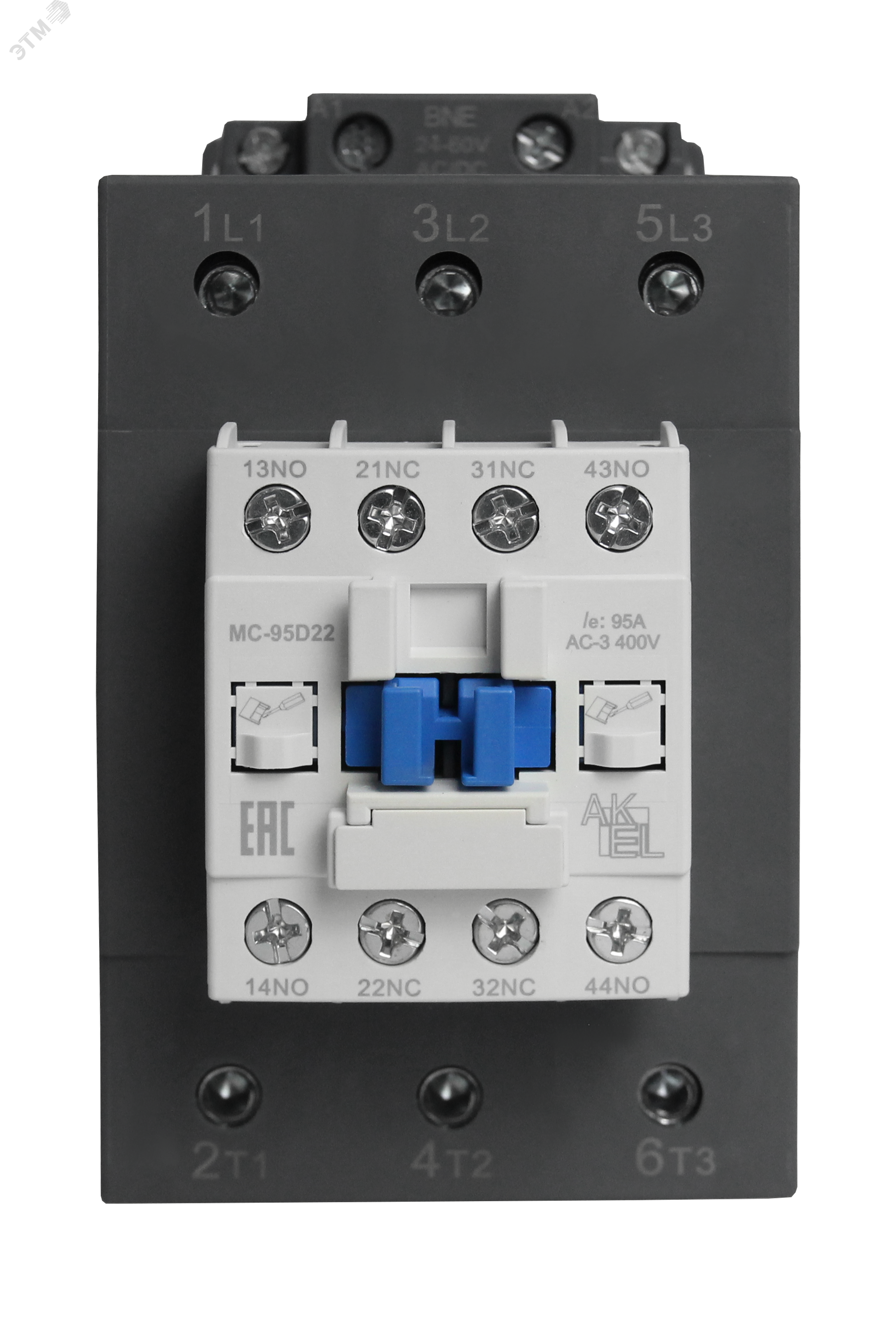 Изображение товара Контактор магнитный BA47 MC-95D22BNE 3P 2NO+2NC 95A 24~60VDC Россия