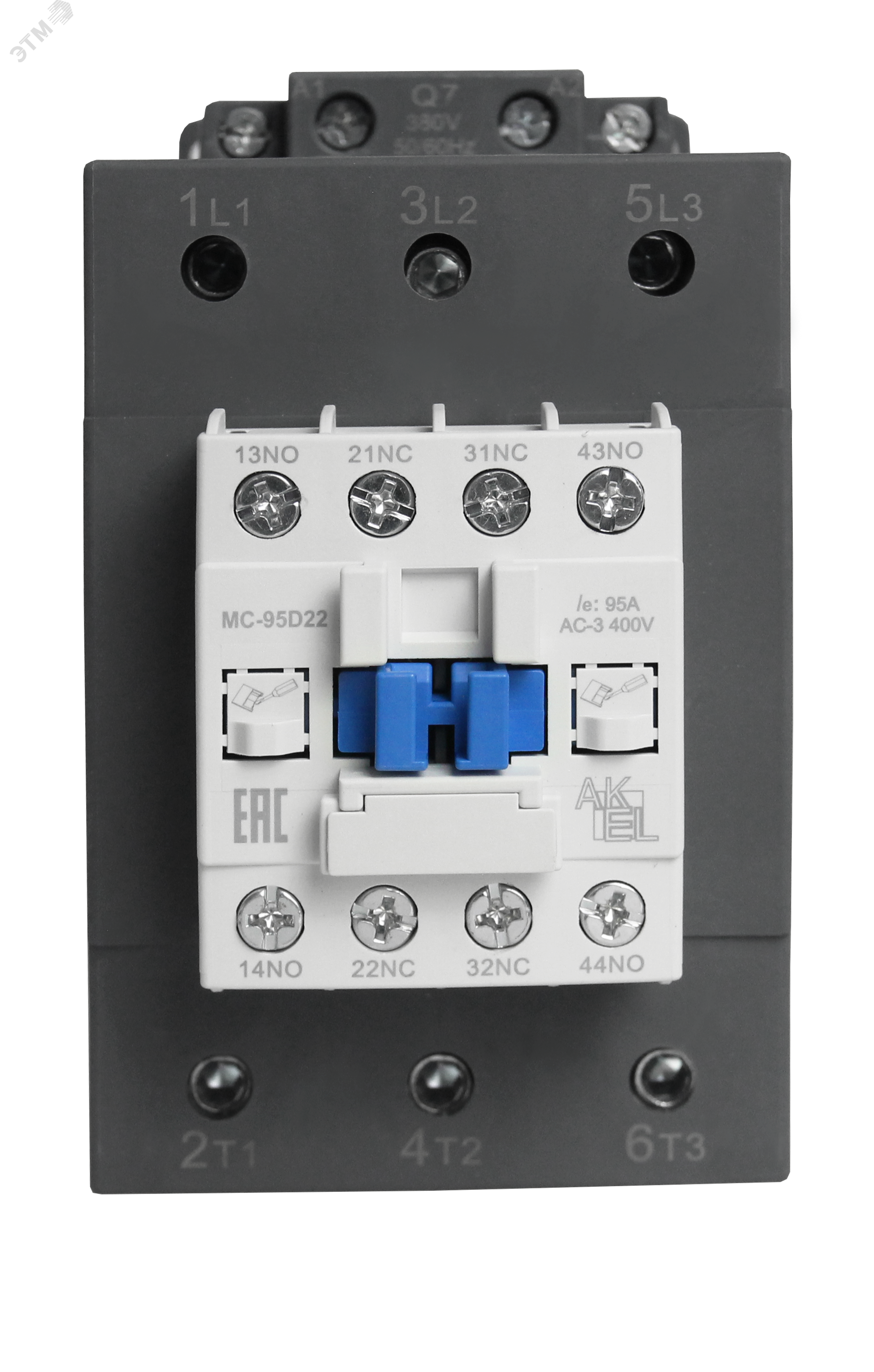 Изображение товара Контактор магнитный BA47 MC-95D22Q7 3P 2NO+2NC 95A 380VAC Россия