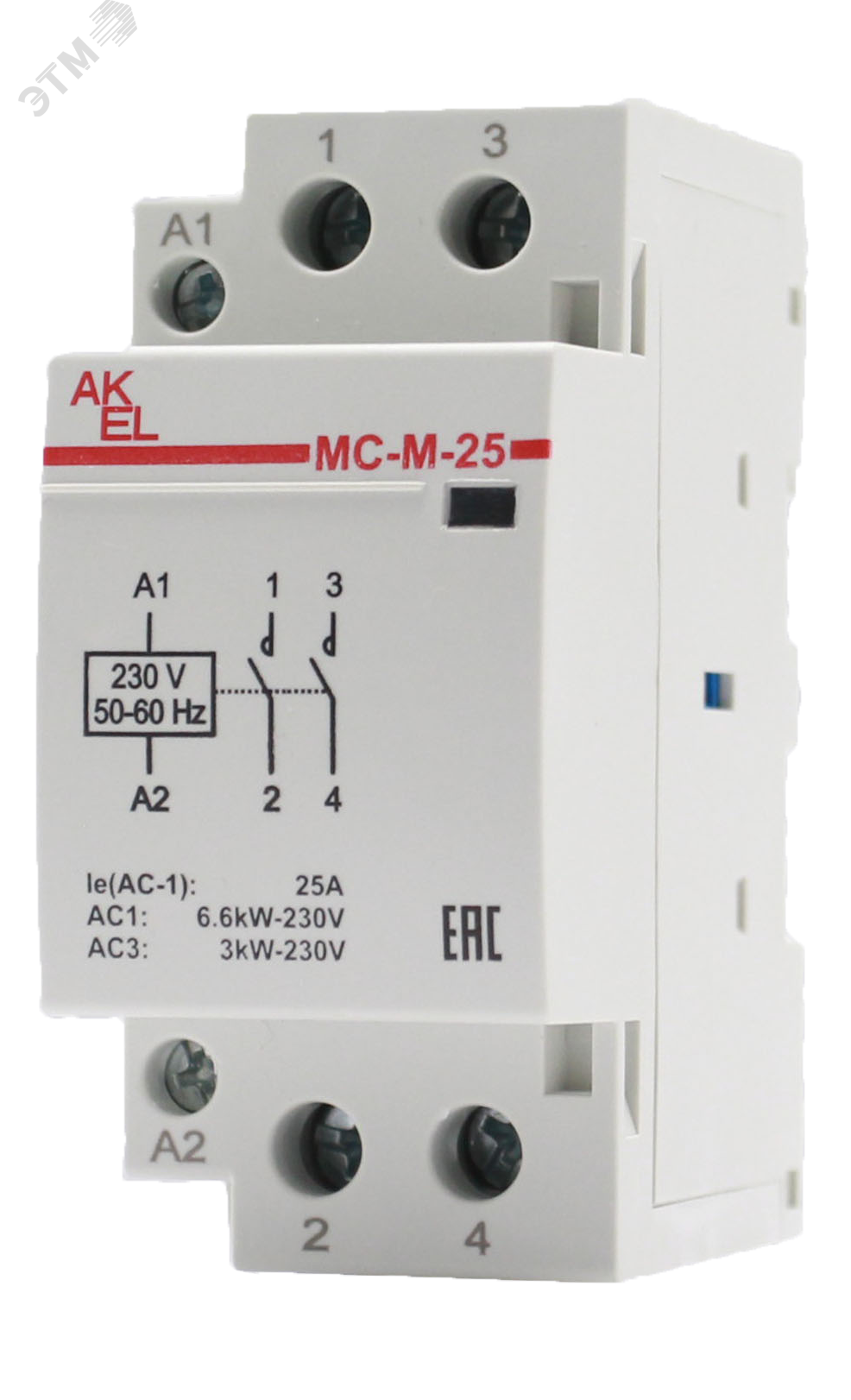 Изображение товара Модульный контактор ВА47-МС-М-2-25-20 2NO 25А 230В переменка AC