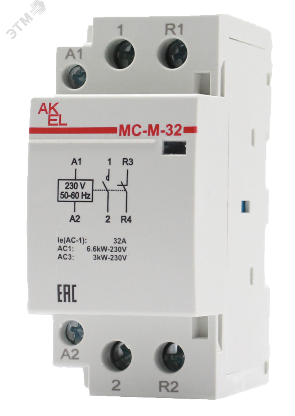 Изображение товара Контактор модульный ВА47-МС-М-2-32-11 32А 220В монтаж DIN-рейка