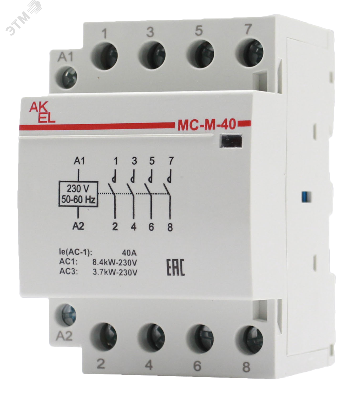 Изображение товара Контактор модульный ВА47-МС-М-3-40-40 4NO 40A 230VAC