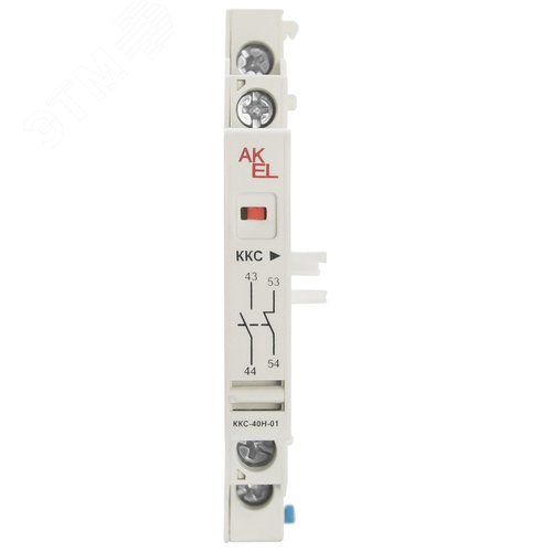 Изображение товара Контакт дополнительный выключателя защиты двигателя ВА47 ММС ККС, 1НO+1НО, ММС-40Н Боковой AL(НО) + AX(НО) (шт)