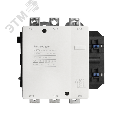Изображение товара Контактор электромагнитный BA47-MC-400F M7 3P/400A/220-230 AC/Винтовые клеммы (шт)