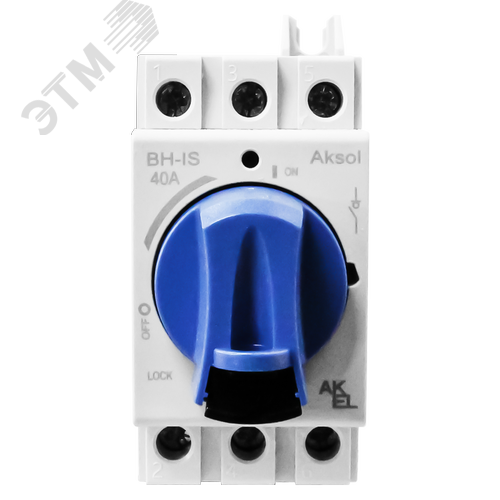 Изображение товара Выключатель нагрузки модульный ВН-IS-AKSOL-3P-40A-С 3P/40A/Передняя рукоятка на корпусе (шт)
