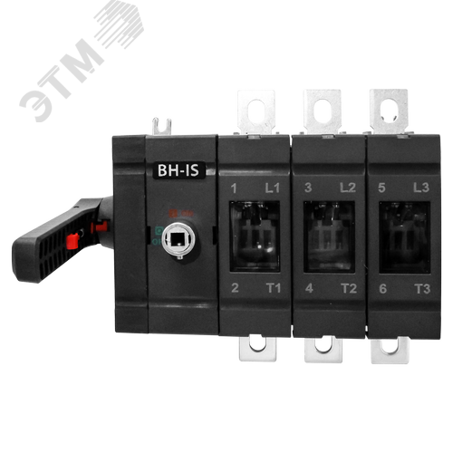 Изображение товара Выключатель нагрузки с видимым разрывом ВН-IS-DC-3P-250A-СБ, тип тока AC/DC, 3P/250A/1000В/Боковая стационарная рукоятка (шт)