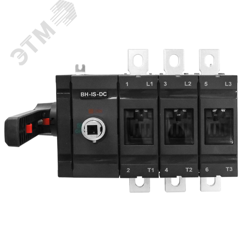 Изображение товара Выключатель нагрузки с видимым разрывом ВН-IS-DC-3P-400A-СБ, тип тока AC/DC, 3P/400A/1000В/Боковая стационарная рукоятка (шт)