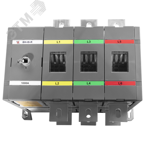 Изображение товара Выключатель нагрузки реверсивный с видимым разрывом ВН-IS-DR3P-1000A-В (I-0-II) 3P/1000A/750В/Без ручки управления и переходника (шт)
