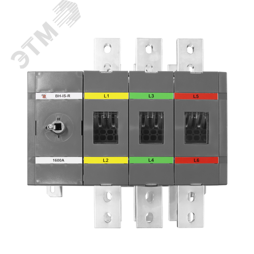 Изображение товара Выключатель нагрузки реверсивный с видимым разрывом ВН-IS-DR3P-1600A-В (I-0-II) 3P/1600A/750В/Без ручки управления и переходника (шт)
