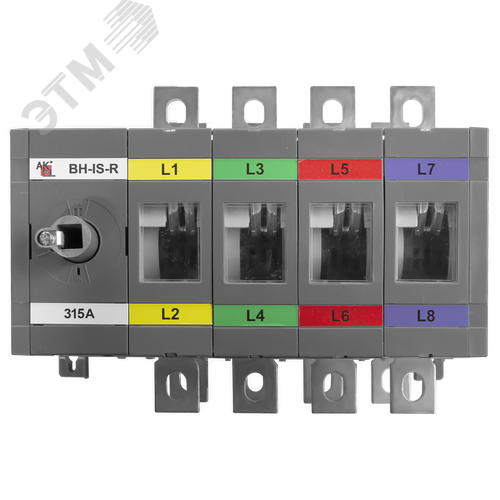 Изображение товара Выключатель нагрузки реверсивный с видимым разрывом ВН-IS-DR4P-315A-В (I-0-II) 4P/315A/1000В/Без ручки управления и переходника (шт)