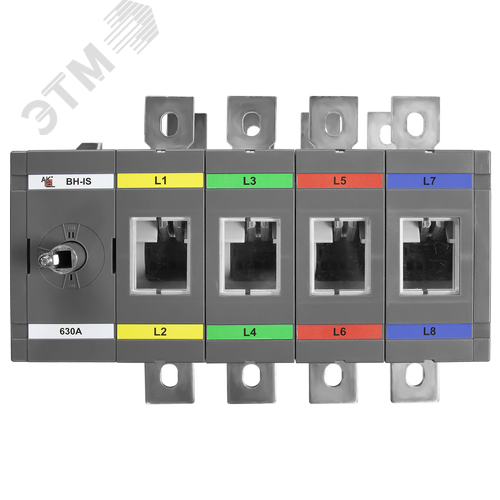 Изображение товара Выключатель нагрузки реверсивный с видимым разрывом ВН-IS-DR4P-630A-В (I-0-II) 4P/630A/1000В/Без ручки управления и переходника (шт)