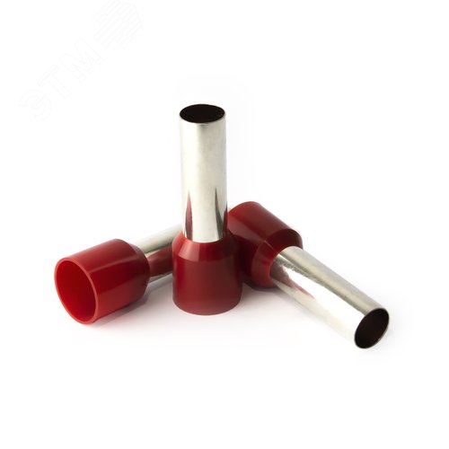 Изображение товара Наконечник кабельный штыревой втулочный изолированный красный 35 кв.мм., L-25 мм., (1 уп-100 шт.) KTE 35-25 (упак)