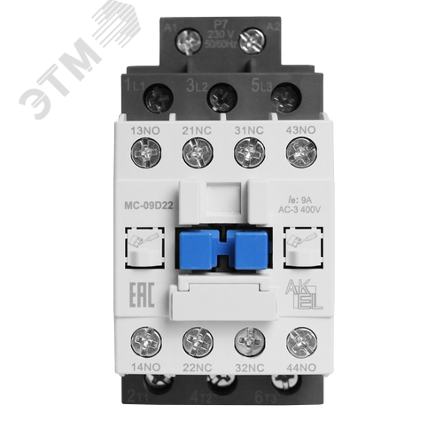 Изображение товара Контактор магнитный BA47 MC-09D22P7 3P 2NO+2NC/9A/230VAC (шт)