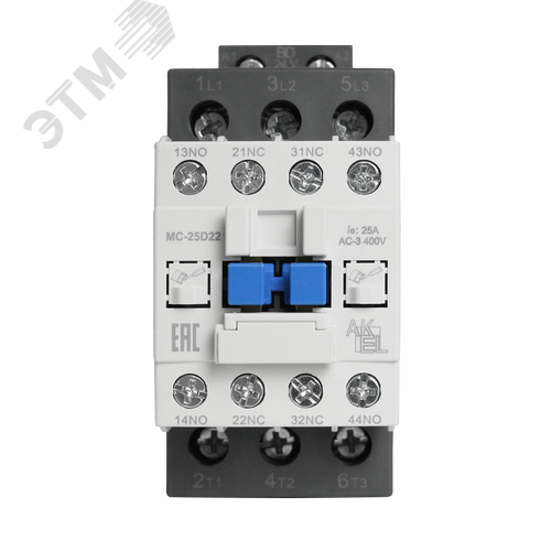 Изображение товара Контактор магнитный BA47 MC-25D22BD 3P 2NO+2NC/25A/24VDC (шт)