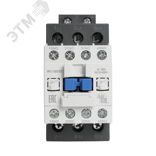Изображение товара Контактор магнитный BA47 MC-32D22Q7 3P 2NO+2NC/32A/380VAC (шт)