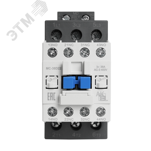 Изображение товара Контактор магнитный BA47 MC-38D22MD 3P 2NO+2NC/38A/220VDC (шт)