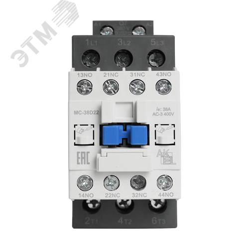 Изображение товара Контактор магнитный BA47 MC-38D22Q7 3P 2NO+2NC/38A/380VAC (шт)