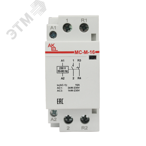 Изображение товара Контактор модульный ВА47-МС-М-2-16-11, 2 модуля 1NO+1NC/16A/230VAC (шт)