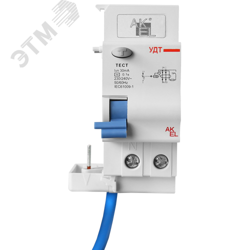 Изображение товара Устройство дифференциального тока УДТ-AKSOL-1P+N 50mA ТипAC 1P+N с кабелем 30см/230VAC/50mA (шт)