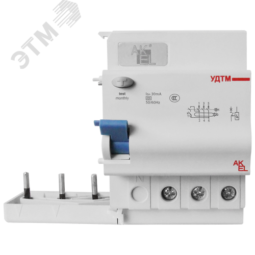 Изображение товара Устройство дифференциального тока УДТМ-AKSOL-3P 300mA ТипAС 3P/380/400/415VAC/300mA (шт)