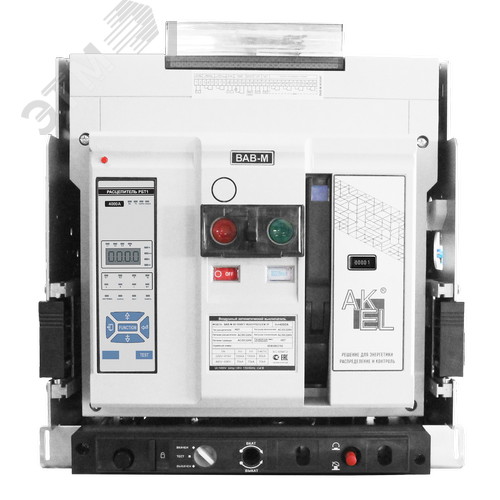 Изображение товара Выключатель автоматический воздушный ВАВ-М40-100ВГУ М2КО1РБТ2 3P/4000A/РБТ (питание 220В AC/DC)/100 кА (шт)
