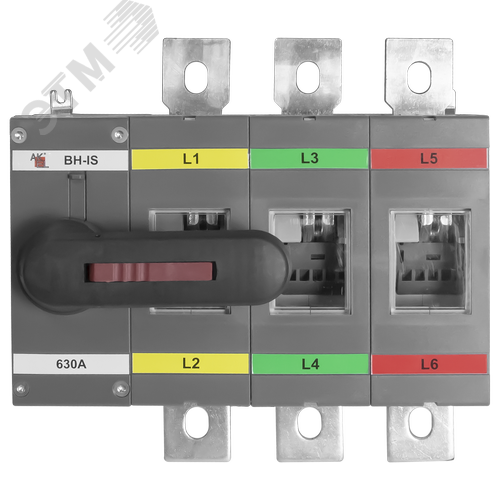 Изображение товара Выключатель нагрузки с видимым разрывом ВН-IS-D3P-630A-С 3P/630A/1000В/Передняя рукоятка на корпусе (шт)