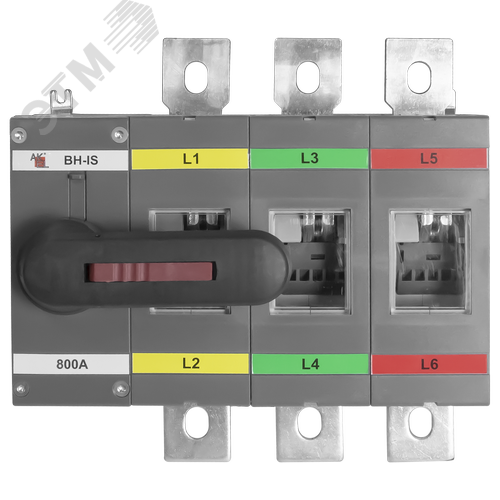 Изображение товара Выключатель нагрузки с видимым разрывом ВН-IS-D3P-800A-С 3P/800A/1000В/Передняя рукоятка на корпусе (шт)