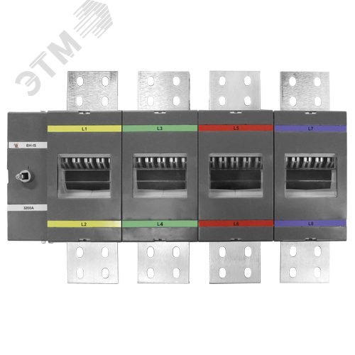 Изображение товара Выключатель нагрузки с видимым разрывом ВН-IS-D4P-3200A-В 4P/3200A/1000В/Без ручки управления и переходника (шт)