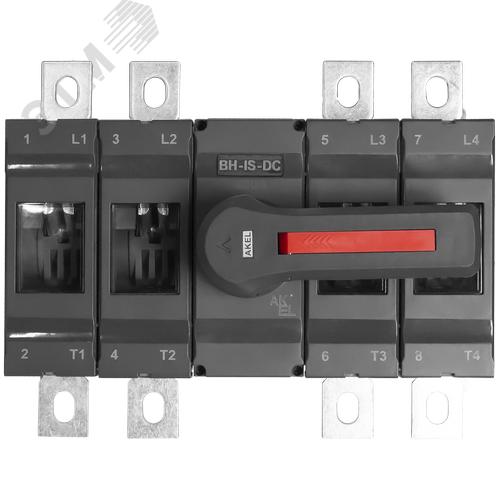 Изображение товара Выключатель нагрузки с видимым разрывом ВН-IS-DC-2P2P-400A-С, тип тока AC/DC, 4P/400A/1000В/Приводной механизм в центре/Передняя рукоятка на корпусе (шт)