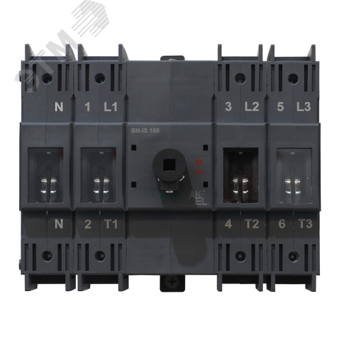 Изображение товара Выключатель нагрузки с видимым разрывом ВН-IS-DC-3P+N-160A-Ф, тип тока AC/DC, 4P/Нейтральный полюс без разрыва/160A/750В/Фронтальный монтаж на дверь (шт)