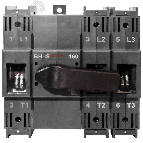 Изображение товара Выключатель нагрузки с видимым разрывом ВН-IS-DC-3P-160A-С, тип тока AC/DC, 3P/160A/750В/Передняя рукоятка на корпусе (шт)