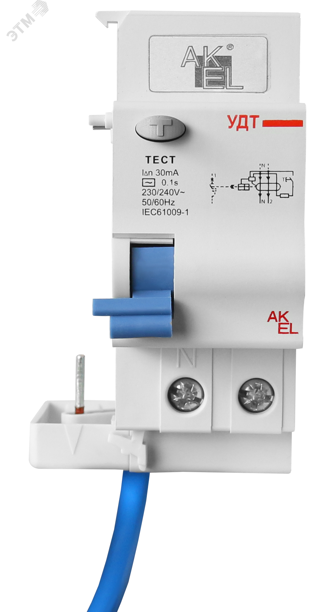 Изображение товара Устройство дифференциального тока УДТ-AKSOL-1P+N 50mA для защиты электросетей