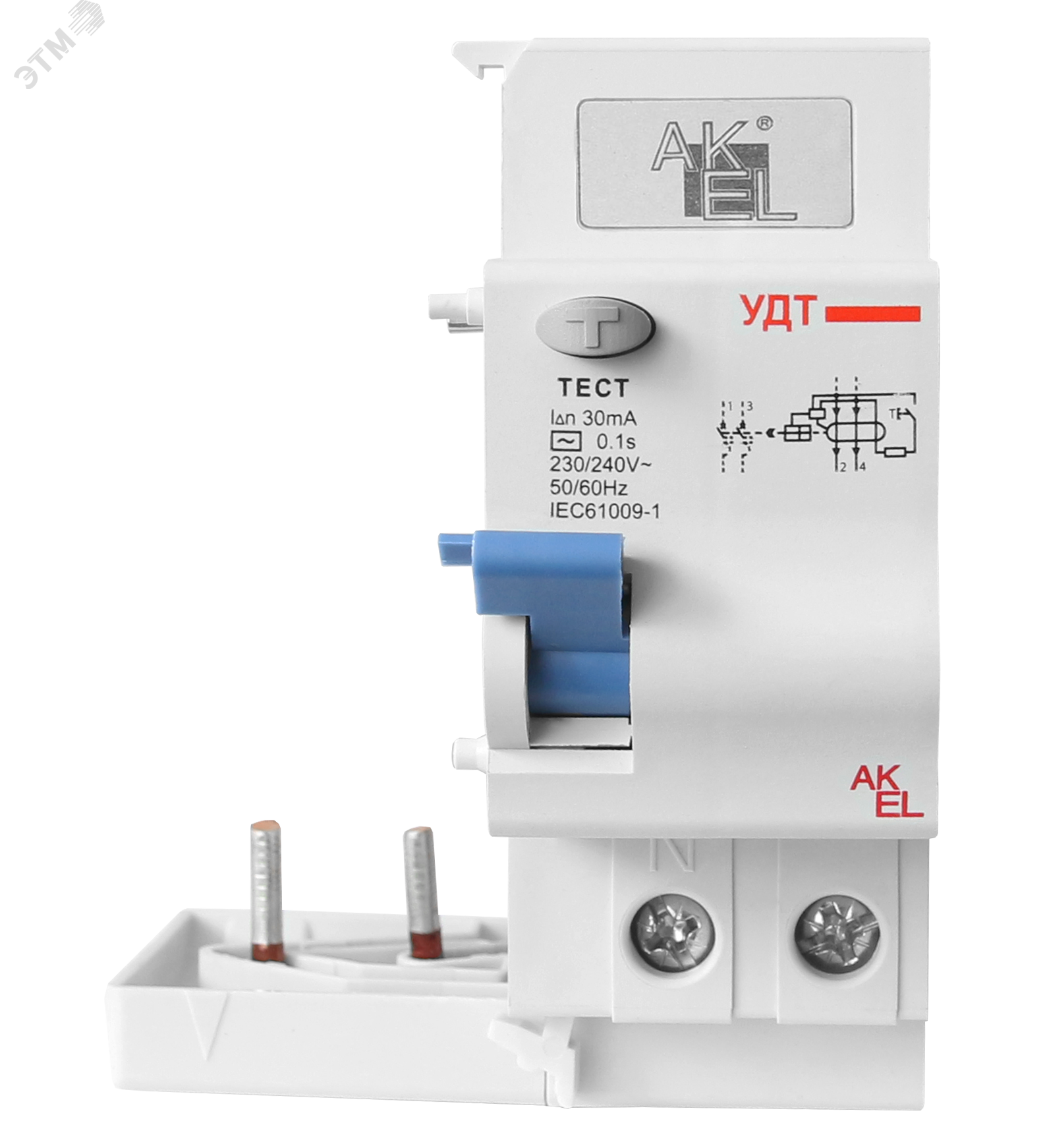 Изображение товара Устройство дифференциального тока АКЭЛ УДТ-AKSOL-2P 30mA ТипAC для защиты электросетей